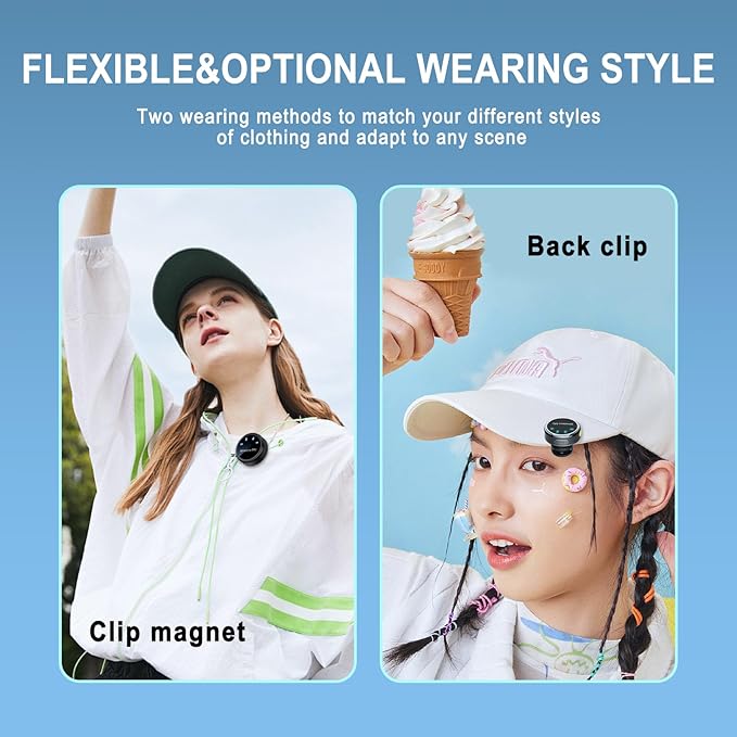 Lightweight Button-Style Wireless Mic with Magnetic Clips for Easy Wear Flexible Wearing Style
