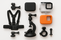design GoPro Mounts & Cases with the white background - do not use the text inside 