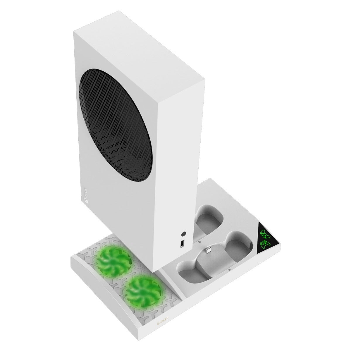 4-in-1 Vertical Stand Cooling Fan & Charging Station for Xbox Series S