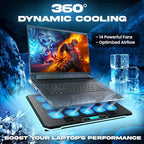 Cooling Pad with 14 Powerful Fans for Laptops up to 17 Inches