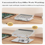360° Rotating Adjustable Laptop & Tablet Cooling Stand - Aluminum Alloy