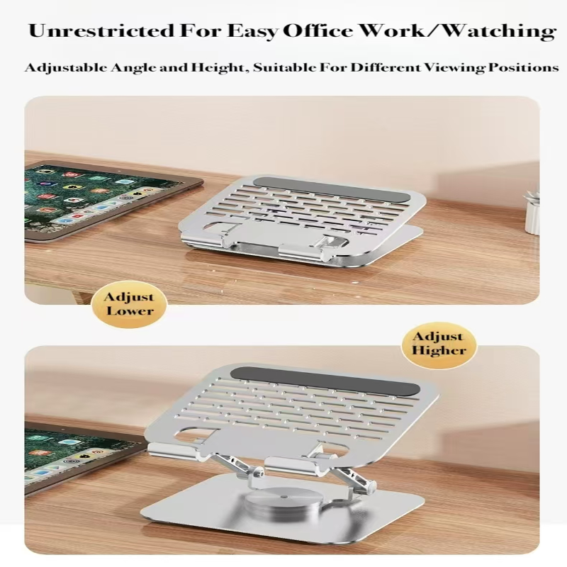 360° Rotating Adjustable Laptop & Tablet Cooling Stand - Aluminum Alloy