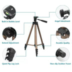 Amazon Basics 50-Inch Lightweight Camera Tripod with Carry Bag - Quick Flip Leg Lock- Non-slip Scrubber Foot