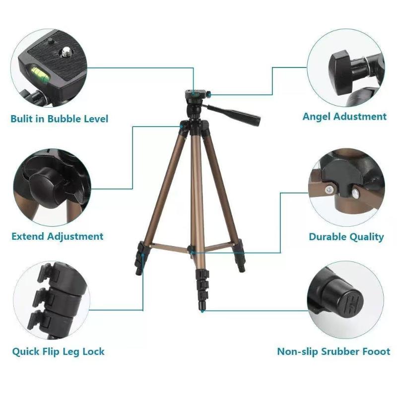 Amazon Basics 50-Inch Lightweight Camera Tripod with Carry Bag - Quick Flip Leg Lock- Non-slip Scrubber Foot