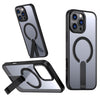 iPhone 13-16 MagSafe Compatible Transparent Case with Kickstand Ring | Black