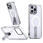 iPhone 13-16 MagSafe Compatible Transparent Case with Kickstand Ring | Transparent White