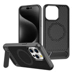 iPhone 13–16 Cooling Case with Kickstand & Drop Protection | MagSafe | Black