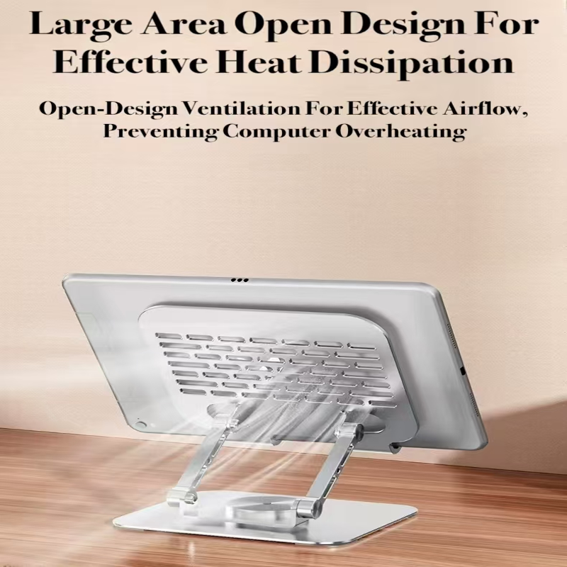 360° Rotating Adjustable Laptop & Tablet Cooling Stand - Aluminum Alloy
