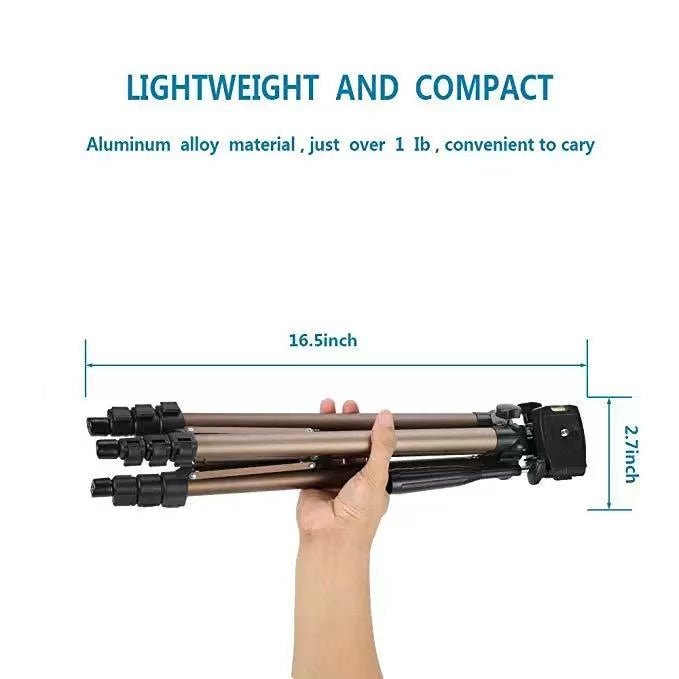 Amazon Basics 50-Inch Lightweight Camera Tripod with Carry Bag - Lightweight Alloy Material Over 1 lb