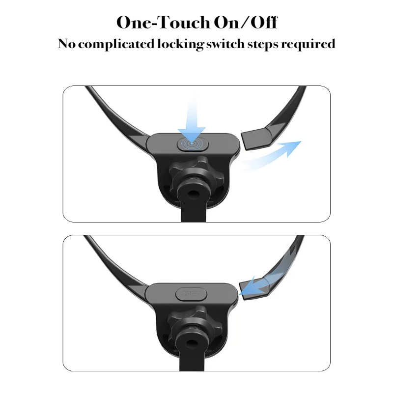one-touch on/off Hands-Free Neck Mount for GoPro 9/10/11/12 - POV/Vlog Shooting - BeezSpeed