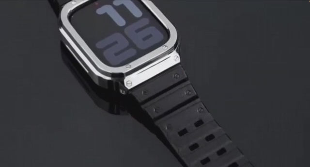 Rugged TPU & Stainless Steel Case Strap for Apple Watch [44mm/45mm] | Intro