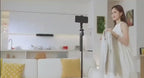 360° tracking selfie stick with AI face tracking for smooth, professional shots during video recording and live streaming.