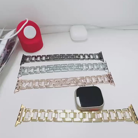 Diamond Bling Stainless Steel Band for Apple Watch | Intro