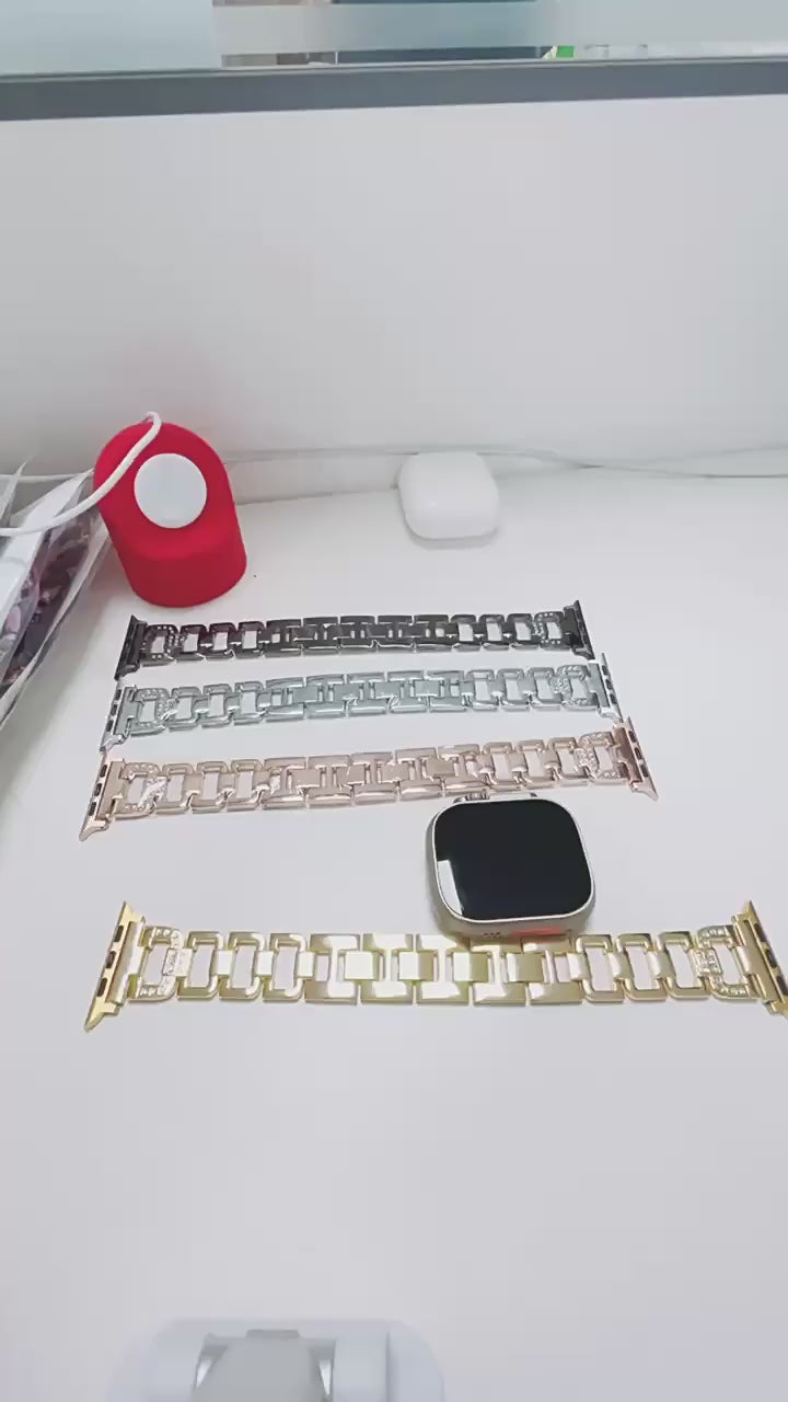 Diamond Bling Stainless Steel Band for Apple Watch | Intro