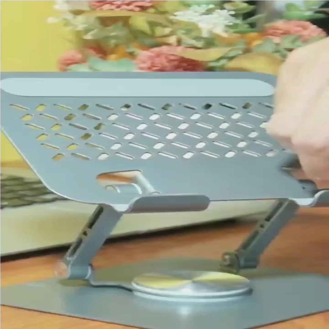 360° Rotating Adjustable Laptop & Tablet Cooling Stand - Aluminum Alloy