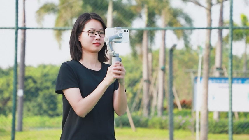 AOCHUAN Smart XPro 3-Axis Smartphone Gimbal Stabilizer with LED Light - OLED Screen