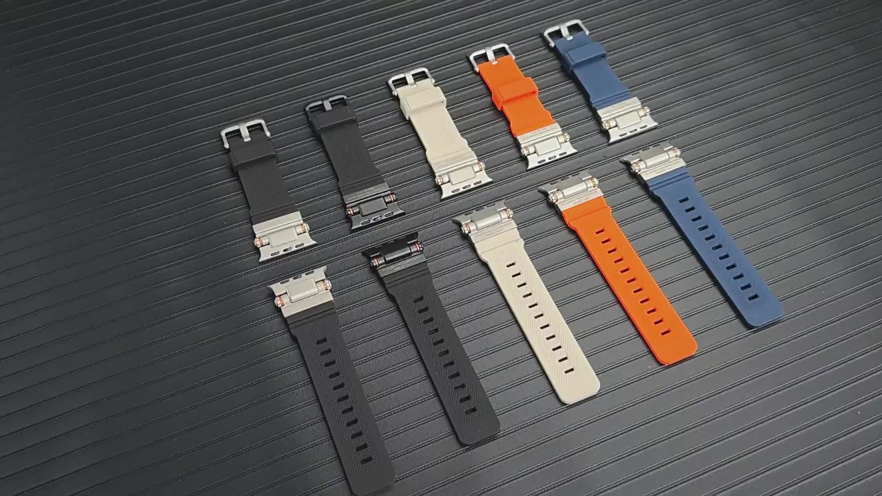 Rugged Apple Watch Strap – Silicone Sport Metal Connector | 42–49mm Intro