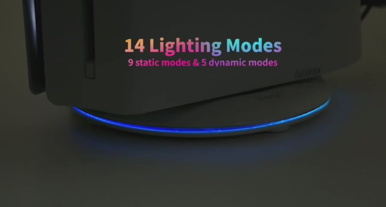 Sturdy Vertical Stand for PS5 Slim with Anti-Slip Pads and RGB Lights