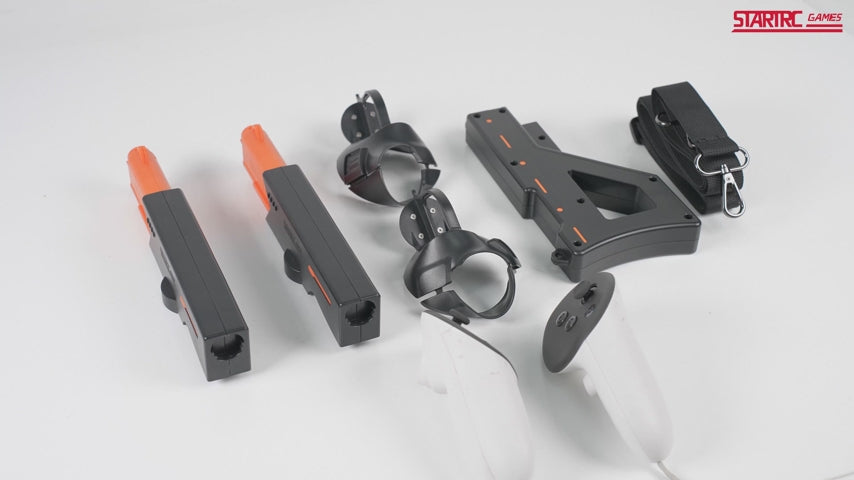 2-in-1 Magnetic VR Gun Stock for Meta Quest 3 – Rifle & Pistol Grip