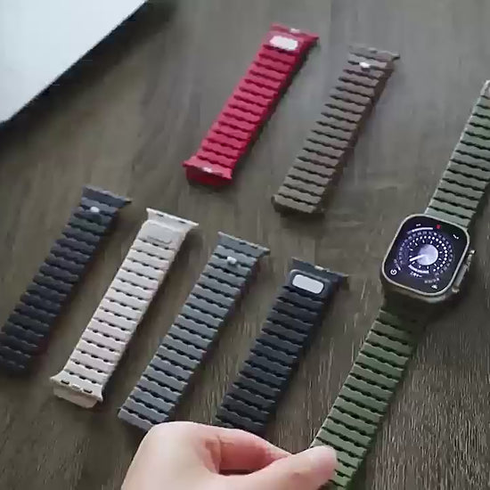 Breathable Magnetic Silicone Strap for Apple Watch Ultra & Series 1–9 | Intro