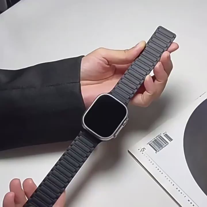 Double Color Magnetic Apple Watch Band – Soft Silicone Sport Strap | Intro