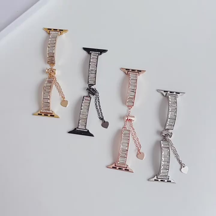 Crystal Bling Metal Strap for Apple Watch – Rhinestone Bracelet | Intro