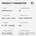Premium iPhone case with fall arrest lanyard and cleaning cloth, designed for extreme environments.
