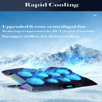 High-Performance Laptop Stand with 8 Cooling Fans for 15.6" Laptops