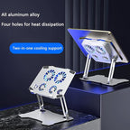 Adjustable Aluminum Laptop Cooling Pad with 4 High-Speed Fans