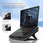 Efficient Laptop Cooling Pad with Rear Exhaust Design and Turbo-Fan Cooling